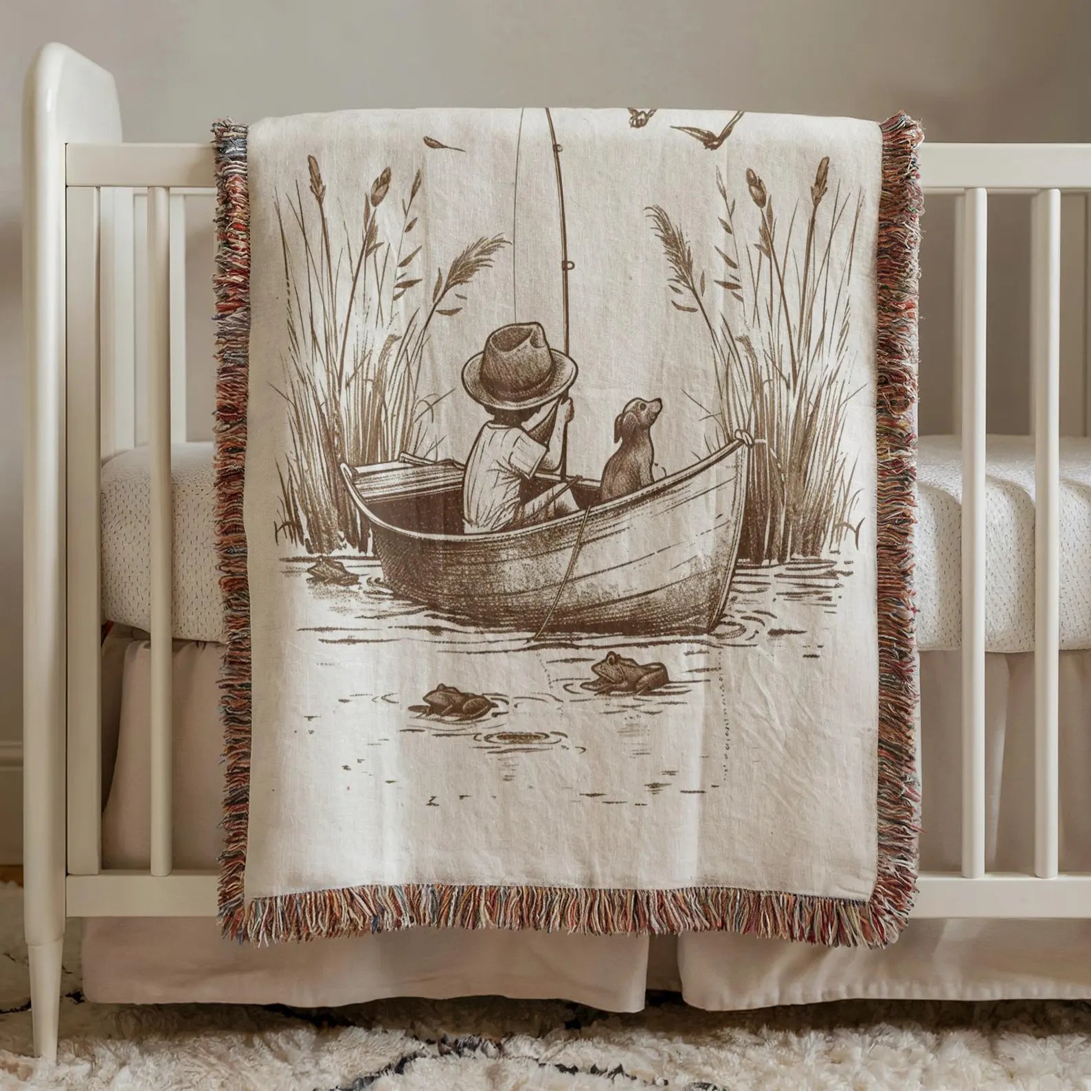 Fishing Baby Blanket Customized Fishing Baby Blanket Boys Fishing Nursery Decor Baby Shower Gift Fishing Theme Baby Blanket